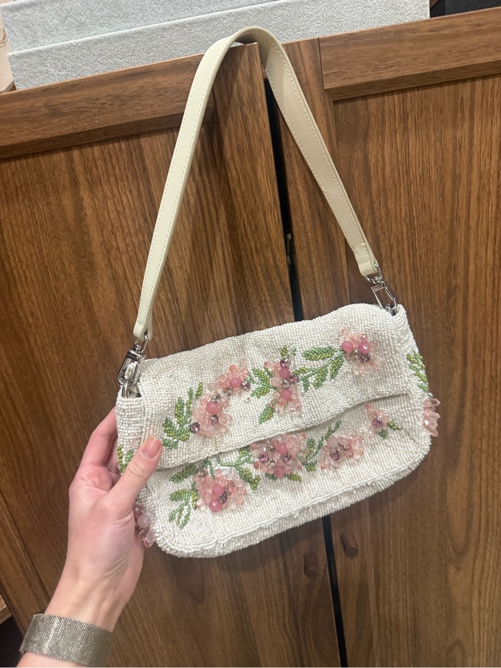 STAUD Timmy Magnolia Beaded Shoulder Bag - Picture 3 of 4